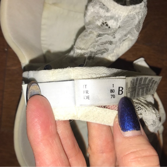 Retl$495 Ivory Luxe La Perla Push up bra lace tulle 32B - Picture 4 of 7